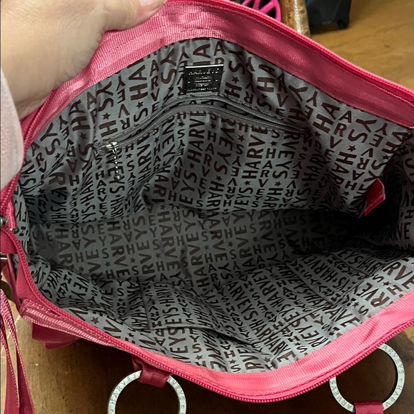 Harvey's Lola Bag with Braided Handle fushia color - Picture 2 of 11